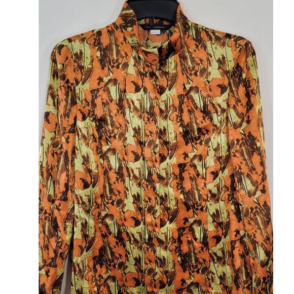 Chere Maselle Shirt Womens 88-102-165 Long Sleeve 100% Silk Corpcore Boho Chic - Picture 2 of 8